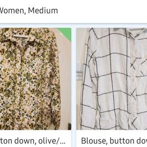 Button Down Blouses (2), Sz MED
